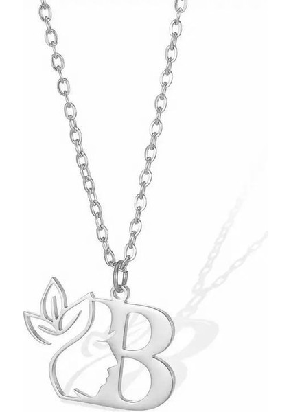 925 Ayar gümüş kolye Harf B SM2674