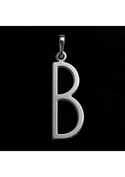 925 Ayar Gümüş Kolye Harf B SM2677