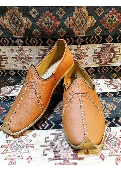 Osmanlı Yemeni Dünyası Yemeni (Çarık), Osmanlı Yemeni Dünyası, Deri Yemeni, Taba Renk.