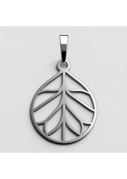 925 Ayar gümüş kolye yaprak SM2277