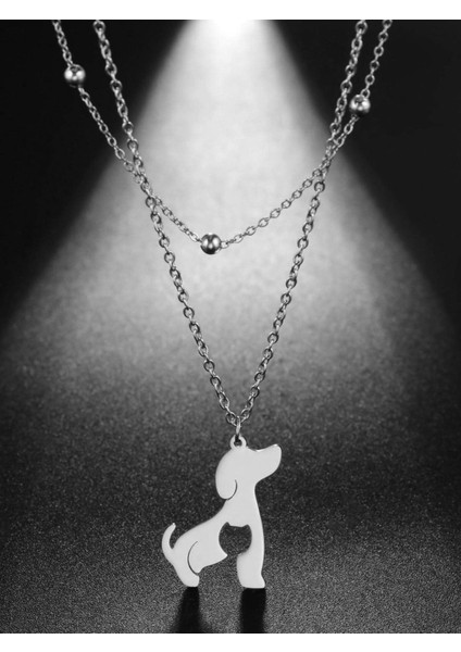 925 Ayar gümüş kolye kedi ve köpek SM3760