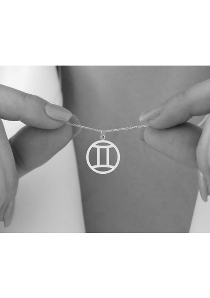 925 Ayar gümüş kolye İkizler SM3130