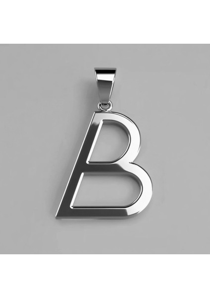925 Ayar Gümüş Kolye Harf B SM2700