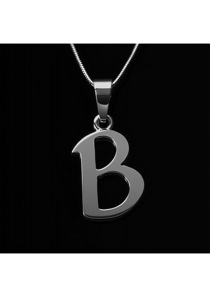 925 Ayar Gümüş Kolye Harf B SM2683