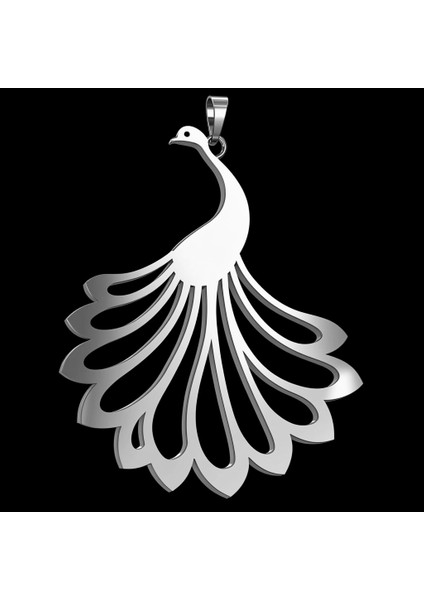 925 Ayar Gümüş Kolye Tavus Kuşu SM3418