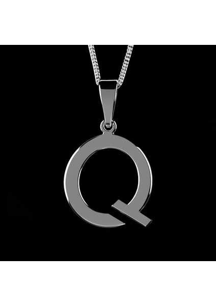 925 Ayar Gümüş Kolye Harf Q SM2978