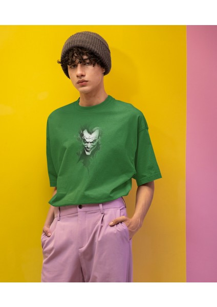 Joker Grin Baskılı Erkek Tişört