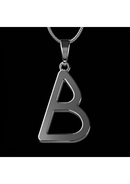 925 Ayar Gümüş Kolye Harf B SM2694