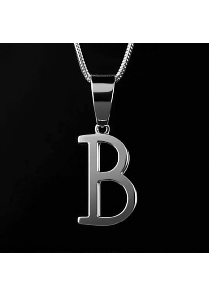925 Ayar Gümüş Kolye Harf B SM2687