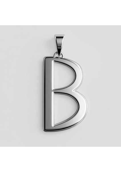 925 Ayar Gümüş Kolye Harf B SM2721