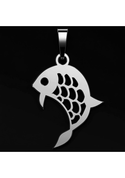 925 Ayar gümüş kolye balık SM3711