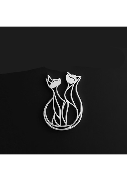 925 Ayar gümüş kolye kedi ve köpek SM3757