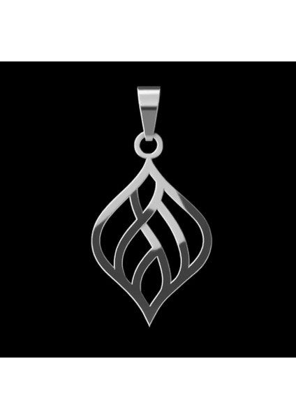 925 Ayar gümüş kolye ateş SM3508