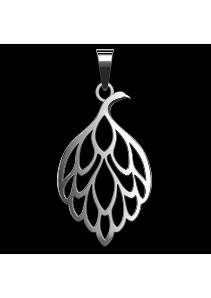925 Ayar Gümüş Kolye Tavus Kuşu SM3420