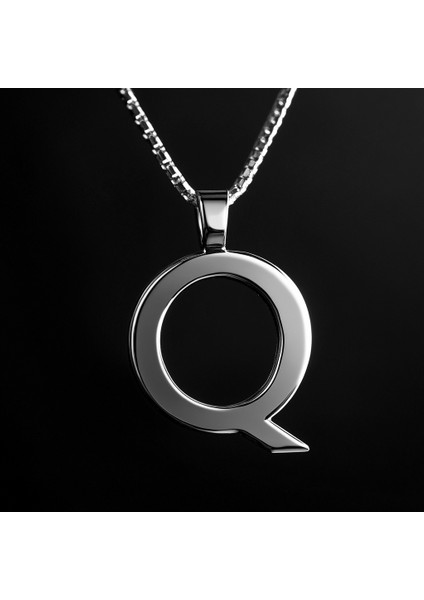 925 Ayar Gümüş Kolye Harf Q SM2985
