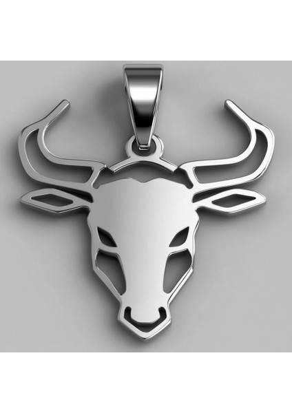 925 Ayar Gümüş Kolye Boğa SM3123
