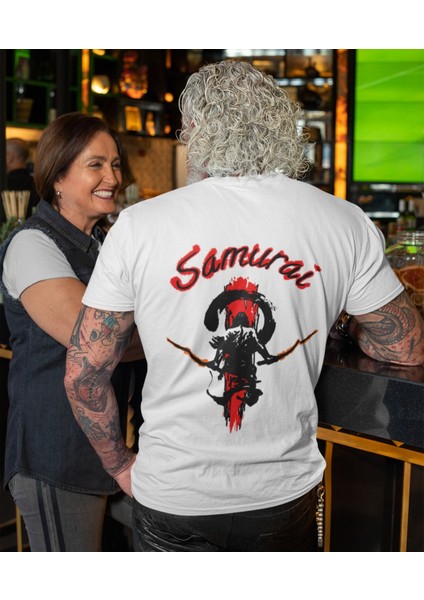 Shadow Samurai Baskılı Erkek Tişört
