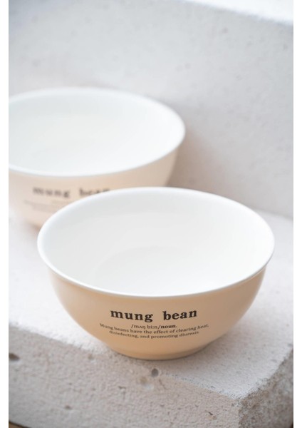Blush Krem 2'li Porselen Kase Seti - 14 cm