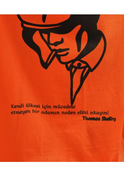 Thomas Shelby Karakalem Baskılı Erkek Tişört fiyatları