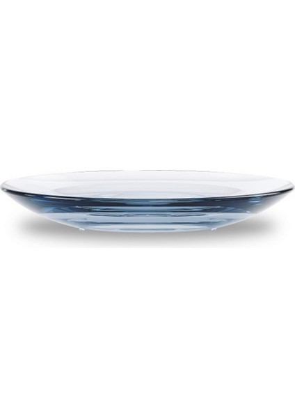Droplet Akrilik Camdan Sabunluk, Banyo ve Mutfak Için Giderli Oval Sabunluk, Denim Mavisi, Normal