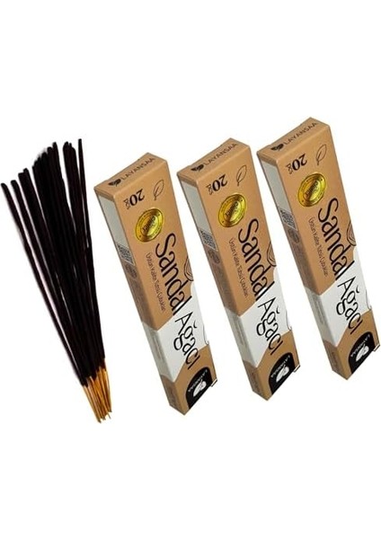 Sandal (Sandal Ağacı) Kokusu Özel Aroma Kokusu Agarbatti Arınma 20 Adet 1 Paket Çubuk Tütsü