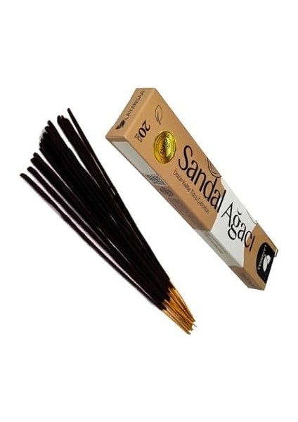Sandal (Sandal Ağacı) Kokusu Özel Aroma Kokusu Agarbatti Arınma 20 Adet 1 Paket Çubuk Tütsü