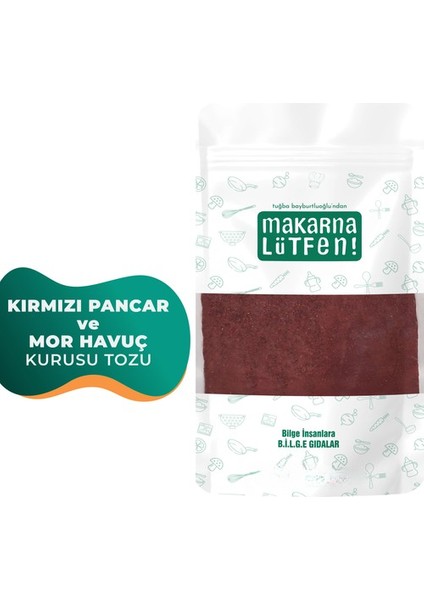 Kırmızı Pancar ve Mor Havuç Kurusu Tozu (90 gr)