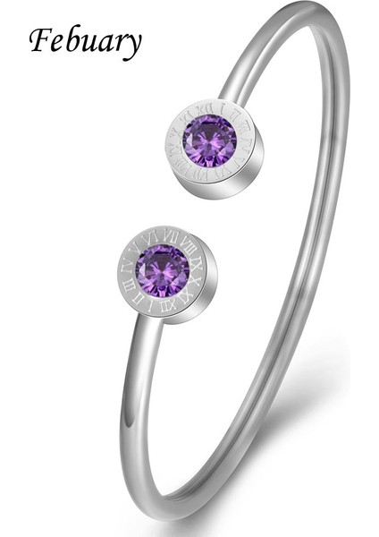 No.7 Boyutu Kadın Kristal Sonsuz Aşk Pulseira Titanyum Çelik Bileklik & Bilezik Tasarımı (Yurt Dışından)