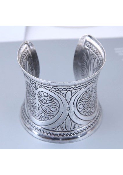 Altın Vintage Oyma Desenli Bilezik Açık Ayarlanabilir Geniş Kolluk Bilezikler Etnik Antika Kadın Takı Aksesuarları Günlük Kullanım Için (Yurt Dışından) fırsatları