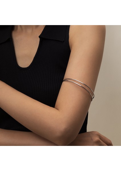 Altın Kadınlar Için Metal Hollow Çift C-Şekilli Kol Bileziği Kolluk El Takısı Geometrik Açık Üst Kol Bileziği Kol Kordonu Kol Bandı Hand Jewelry (Yurt Dışından) modelleri