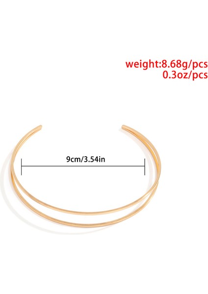 Altın Kadınlar Için Metal Hollow Çift C-Şekilli Kol Bileziği Kolluk El Takısı Geometrik Açık Üst Kol Bileziği Kol Kordonu Kol Bandı Hand Jewelry (Yurt Dışından) fırsatları