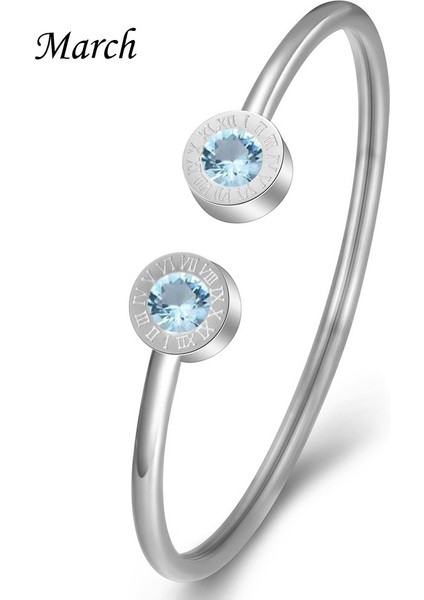 No.5 Boyutu Kadın Kristal Sonsuz Aşk Pulseira Titanyum Çelik Bileklik & Bilezik Tasarımı (Yurt Dışından)