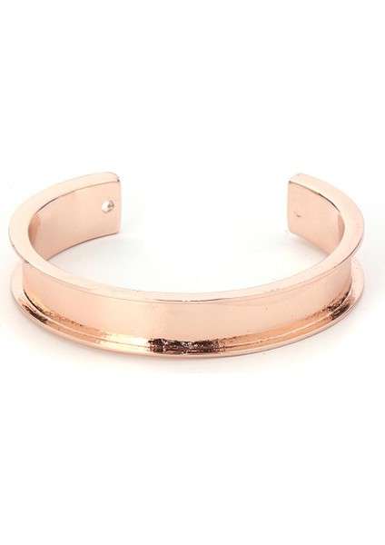 ALTIN-10MM Doreen Kutu Çinko Alaşım Açık Kollu Bilezikler Metal Kendin Yap Moda Bilezikler Cabochon Ayarları Uyuyor 17CM 6 Uzun, 1 Parça (Yurt Dışından) modelleri