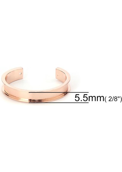 ALTIN-10MM Doreen Kutu Çinko Alaşım Açık Kollu Bilezikler Metal Kendin Yap Moda Bilezikler Cabochon Ayarları Uyuyor 17CM 6 Uzun, 1 Parça (Yurt Dışından) fırsatları