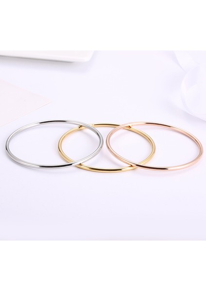 65 mm Tarzı B00006 Şık Paslanmaz Çelik Gül Altın Moda Lüks Bilezikler Glaze Bilezikler Kadınlar Çift Takı Için (Yurt Dışından) modelleri