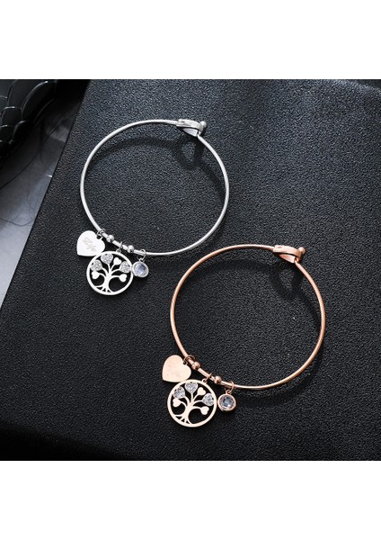 Altın Gül Kadınlar Için Paslanmaz Çelik Nazar Boncuğu Kırmızı Biber Kolye Bilezik Ağacı Kalp Pulsera Kızlar Parti Takı Hediye 2020 (Yurt Dışından) modelleri