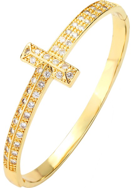 No.17 Boyutu Kadınlar Zirkon Bilezik Bileklik Femme Bakır 18K Altın Kaplama Ayarlanabilir Açık Manşet Bileklik Gökkuşağı Leopar Bilezik Das Mulheres (Yurt Dışından)