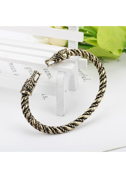 Bronz Vintage Ejderha Bilezik Takı Moda Aksesuarları Viking Bileziği Erkek Kol Bileziği Kadın Bilezikleri Bilezikler Için Bilezikler (Yurt Dışından)