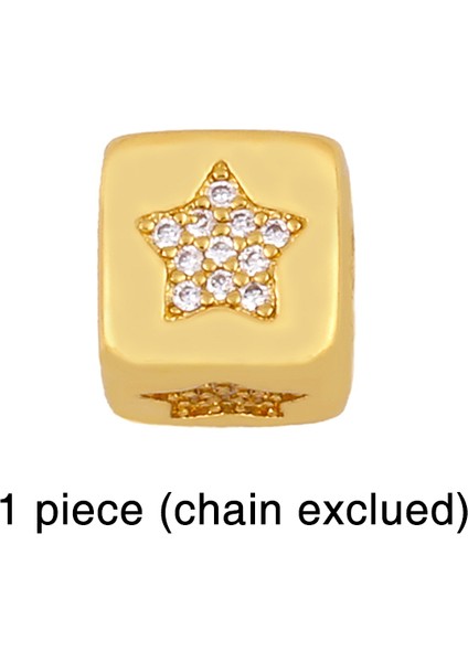 Yıldız Flola Altın Kaplama Ilk Harf Bilezikleri Kadınlar Için Dıy Şans Bilezikleri Cz Kübik Zirkonya Paslanmaz Çelik Takı BRTB91 (Yurt Dışından)