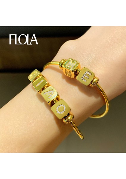Yıldız Flola Altın Kaplama Ilk Harf Bilezikleri Kadınlar Için Dıy Şans Bilezikleri Cz Kübik Zirkonya Paslanmaz Çelik Takı BRTB91 (Yurt Dışından) fiyatları