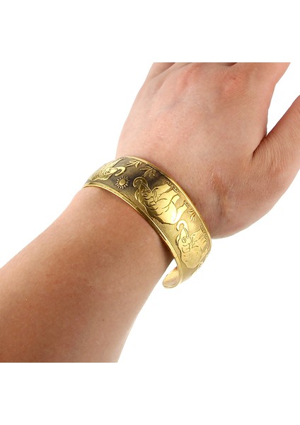 Stil 6 Antika Bronz Tonlu Çingene Metal Oyma Çiçek Fil Kolluk Bilezik ve Bileklik Kadınlar Için Takı Hediyesi (Yurt Dışından) fırsatları