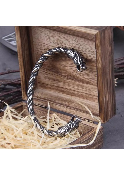 A2 Paslanmaz Çelik Bilezik El Üstü Lüks Nordic Viking Ejderha Bileziği Erkekler Vintage Açık Sert Bilezikler Kollar Erkek Takıları (Yurt Dışından) fiyatları