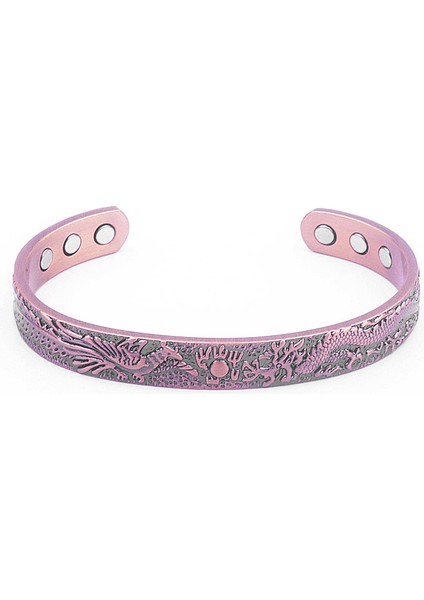 AL1143-BILEZIK Moda Vintage Viking Manyetik Enerji Kırmızı Bakır Mıknatıslı Açılış Bilezikler Erkekler Kişilik Takı (Yurt Dışından)