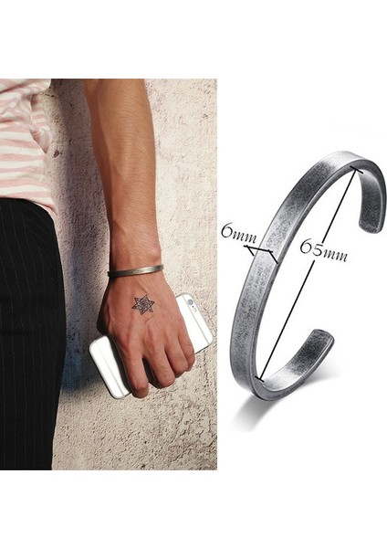 NO.83389 Beden Zorcvens Punk Vintage Paslanmaz Çelik Bilezik Erkekler ve Kadınlar Için Mobius Bükülmüş Manşet Bileklik Cinsiyetsiz Rahat Pulseira Beyler Takı (Yurt Dışından)
