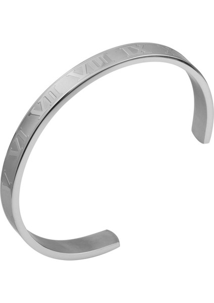 M 180MM-200MM Stili Altın Lüks Titanyum Paslanmaz Çelik Bilezik Roma Rakamları Altın Renkli Kol Bileziği Aşk Mektubu Bileklik Erkek Kadın Açık Bilezikler (Yurt Dışından) fırsatları