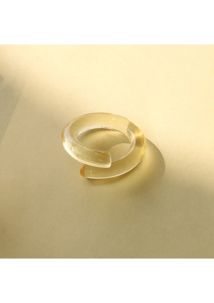 No.2 Boyutu 2021 Yeni Kore Modası Şeffaf Reçine Akrilik Büyük Geniş Daire Bilezik Kadınlar Parti Takı Hediye (Yurt Dışından)