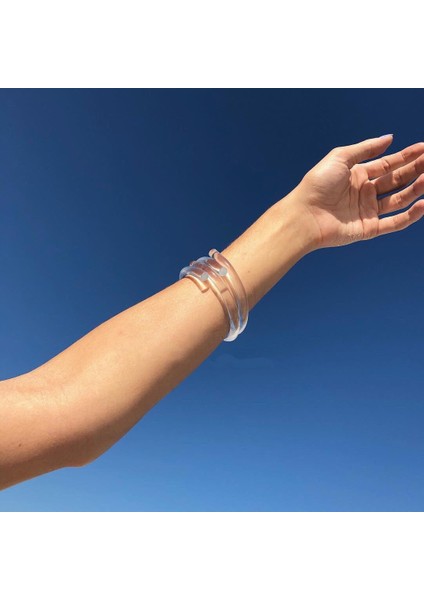 No.2 Boyutu 2021 Yeni Kore Modası Şeffaf Reçine Akrilik Büyük Geniş Daire Bilezik Kadınlar Parti Takı Hediye (Yurt Dışından) indirimleri