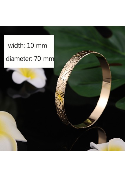 SL2187GO-10-70 Cring Coco Hawaiian Bilezik Kadınlar Altın Bilezik Yeni Tasarım Çiçek Polinezya Takı Bayanlar Bilezik Parti Plaj Düğünü (Yurt Dışından)