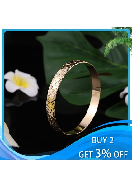 SL2187GO-10-70 Cring Coco Hawaiian Bilezik Kadınlar Altın Bilezik Yeni Tasarım Çiçek Polinezya Takı Bayanlar Bilezik Parti Plaj Düğünü (Yurt Dışından) fiyatları