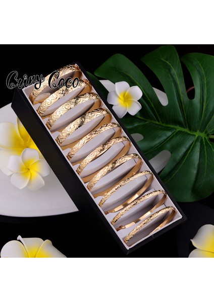 SL2187GO-10-70 Cring Coco Hawaiian Bilezik Kadınlar Altın Bilezik Yeni Tasarım Çiçek Polinezya Takı Bayanlar Bilezik Parti Plaj Düğünü (Yurt Dışından) fırsatları